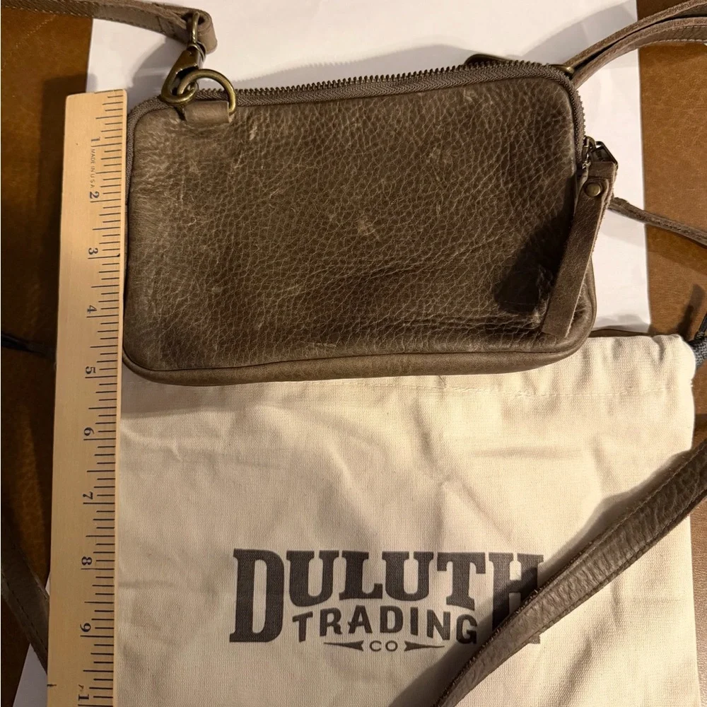 Duluth Trading Co Brown Leather Crossbody Bag - Picture 3 of 4